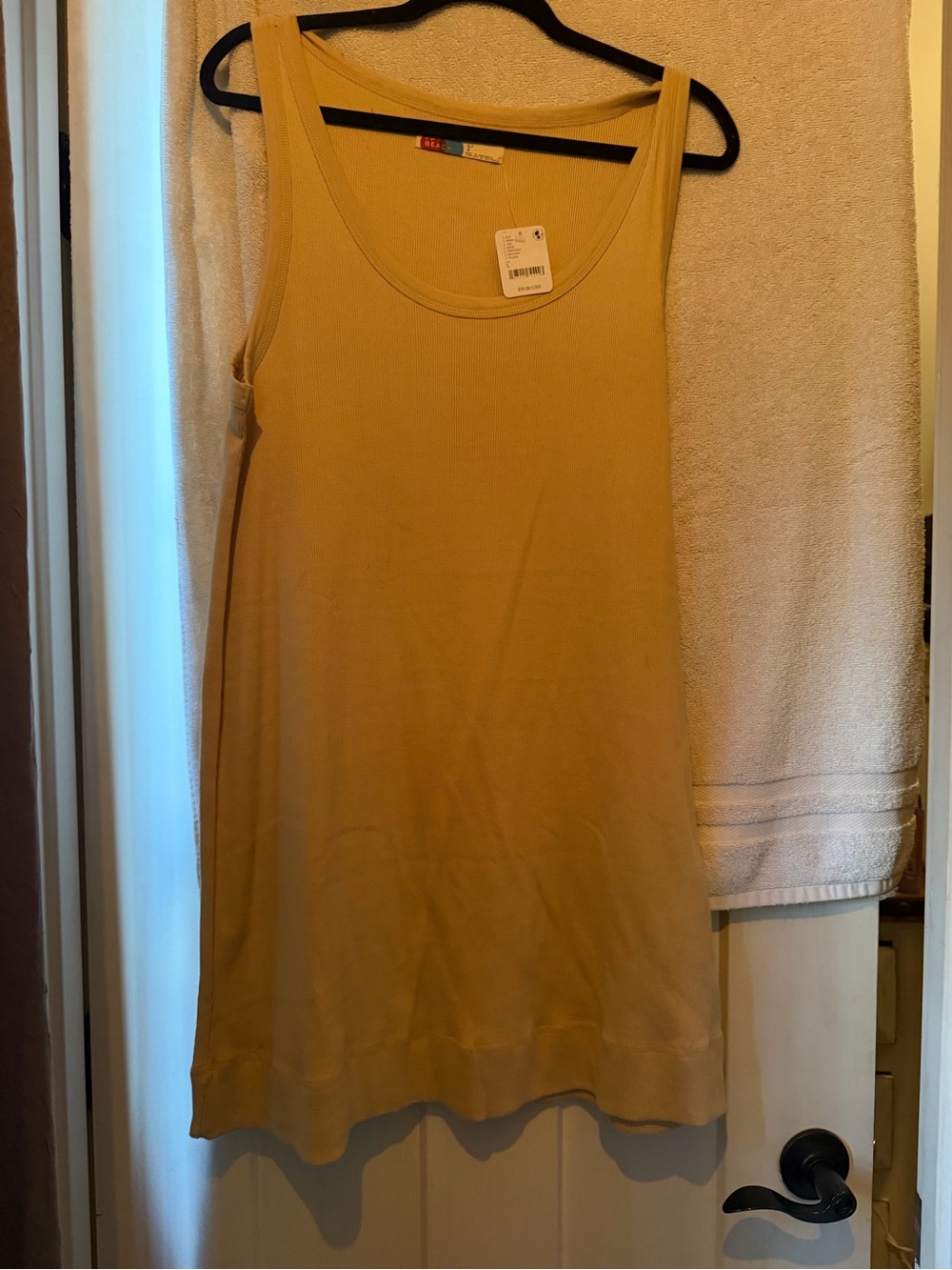 Ribbed Tank Top in Pale Yellow